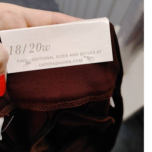 Est. 1946 Pants Trouser Classic Straight Chocolate Brown sz 18/20W NWT - Picture 5 of 6